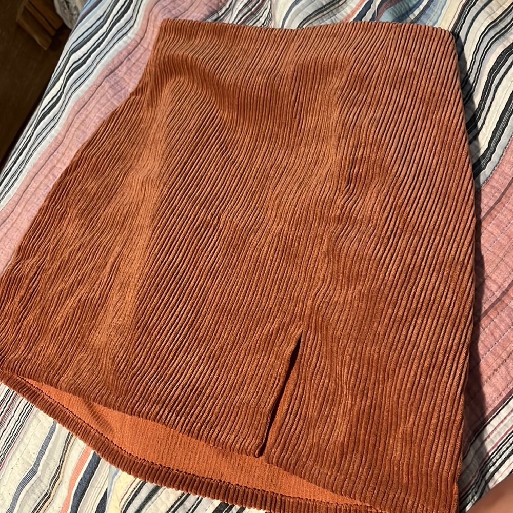 Altar’d State corduroy skirt, orange